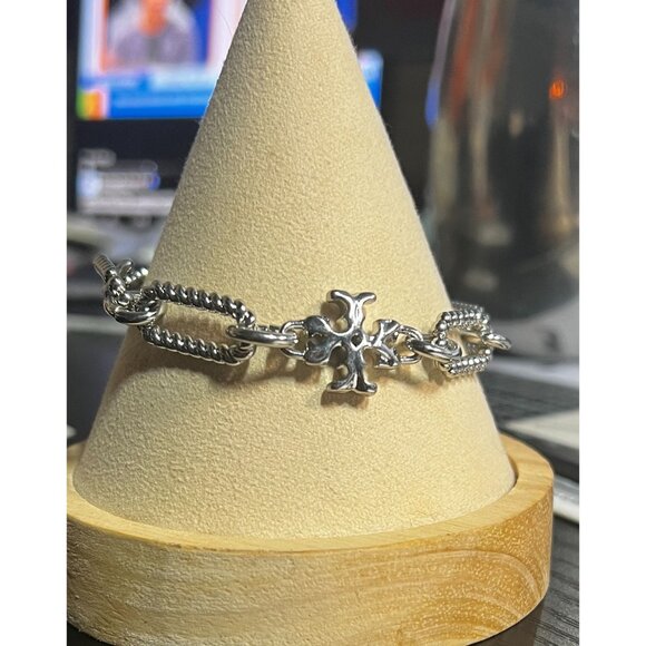 Tory Burch Silver Roxanne Chainlink Necklace and Bracelet Set - Picture 3 of 6